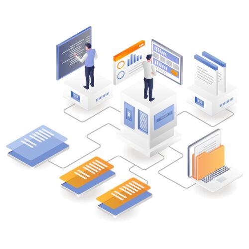 web-application-developer-and-data-analysis-free-vector